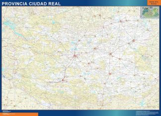 Mapa Provincia Ciudad Real enmarcado plastificado 