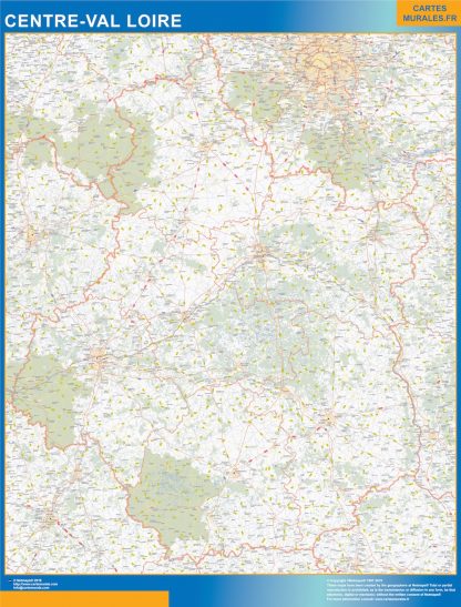 Region Centre Val Loire enmarcado plastificado 