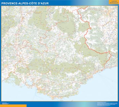 Region Provence alpes cote azur enmarcado plastificado 